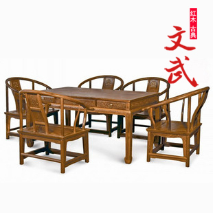 中式古典之美 紅木雞翅木茶桌六件套的魅力與價值